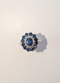 Bague Marguerite en Or Blanc Saphirs et diamants