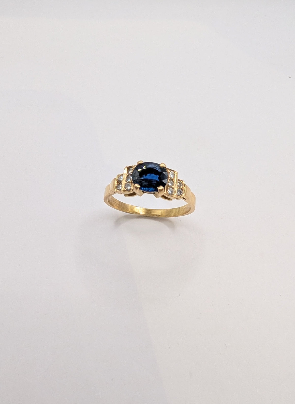 Bague Or Jaune Saphir et Diamants