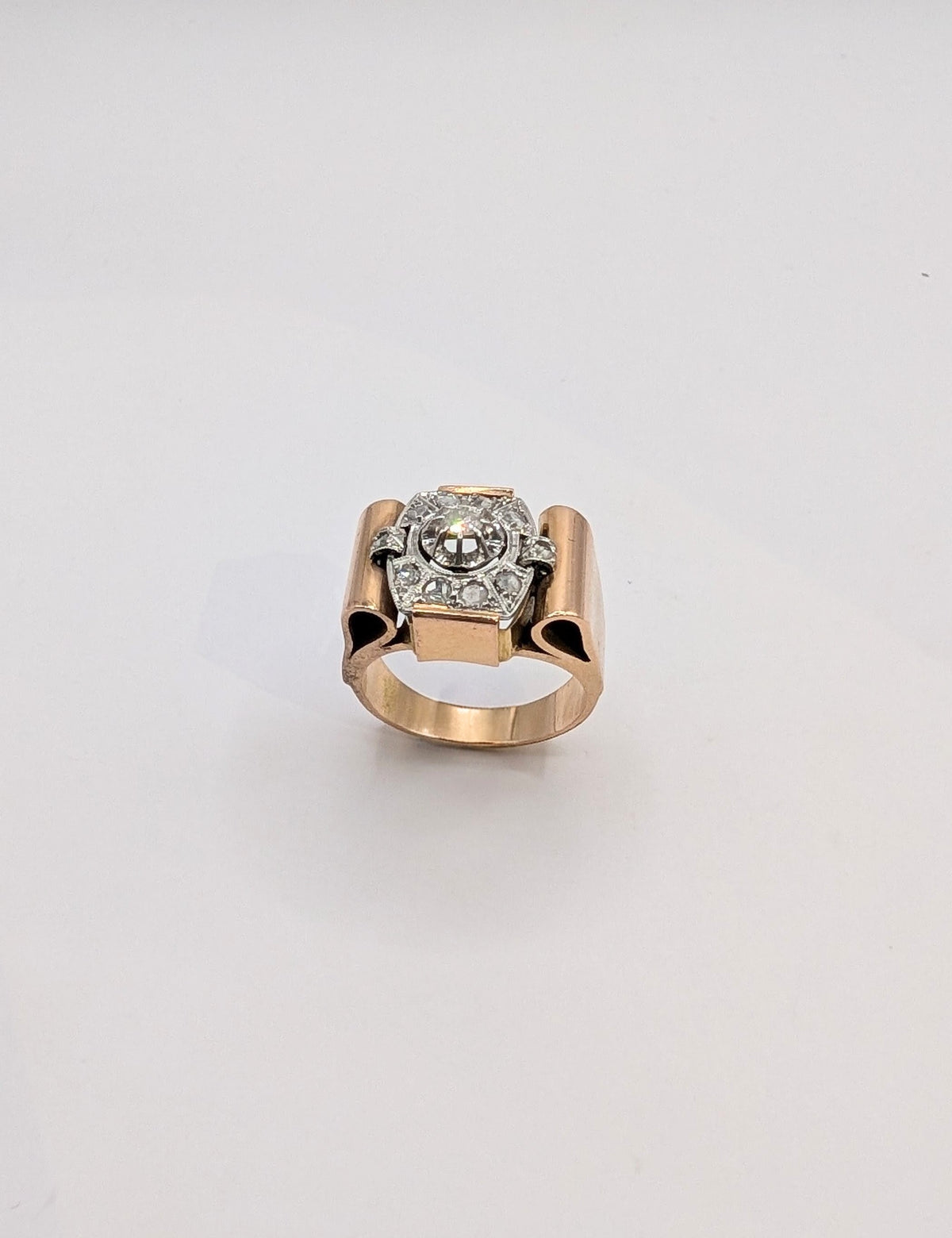 Bague Tank, Or Jaune 18 carats & Diamants