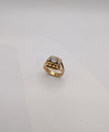 Bague Trilogie Or Jaune 18k Diamants Anciens