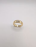 Bague Jonc en Or 18k et Diamant 0,20 ct
