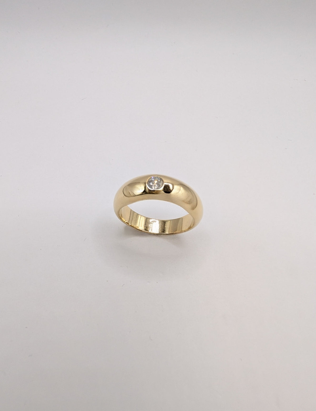 Bague Jonc en Or 18k et Diamant 0,20 ct