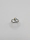 Bague Trilogie Or Blanc et Diamants (Central 1,10 ct)