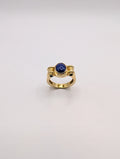 Bague en Or 18k, Lapis Lazuli et émeraudes