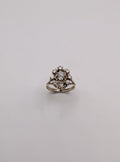 Bague fleur Or Blanc 18k et Diamants