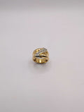 Bague dôme en Or Jaune et Diamants