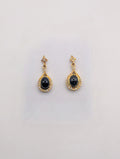 Boucles d'oreilles Or 18k saphirs Cabochons Diamants