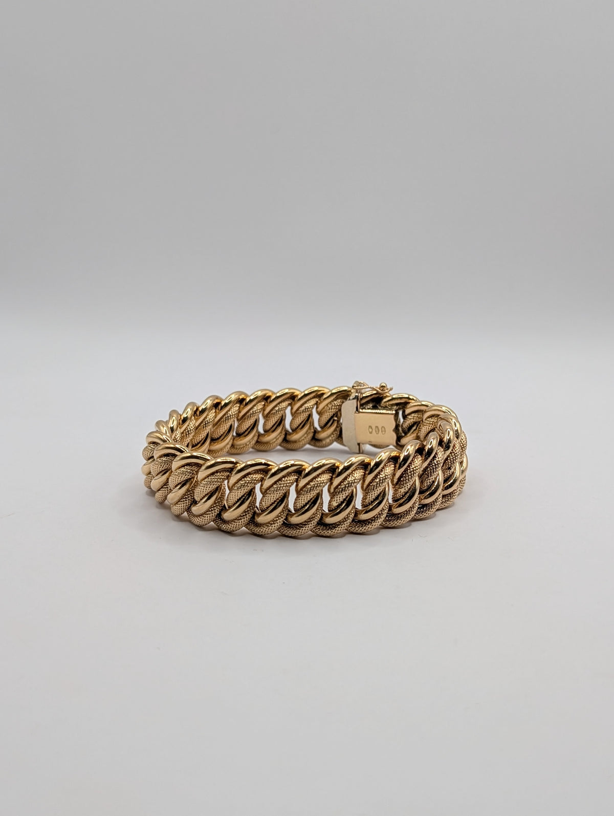 Gourmette maille américaine en Or 18k