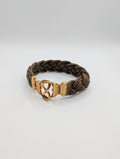 Bracelet XIXe en Or 18k et Cheveux