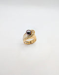 Bague en or 18k, perle de Tahiti et Diamants