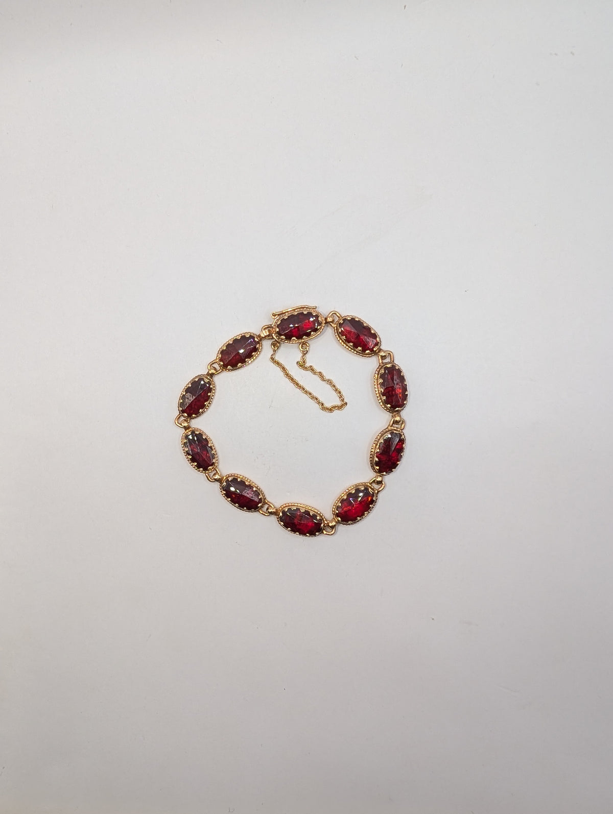 Bracelet fin XIXe Or et Grenats